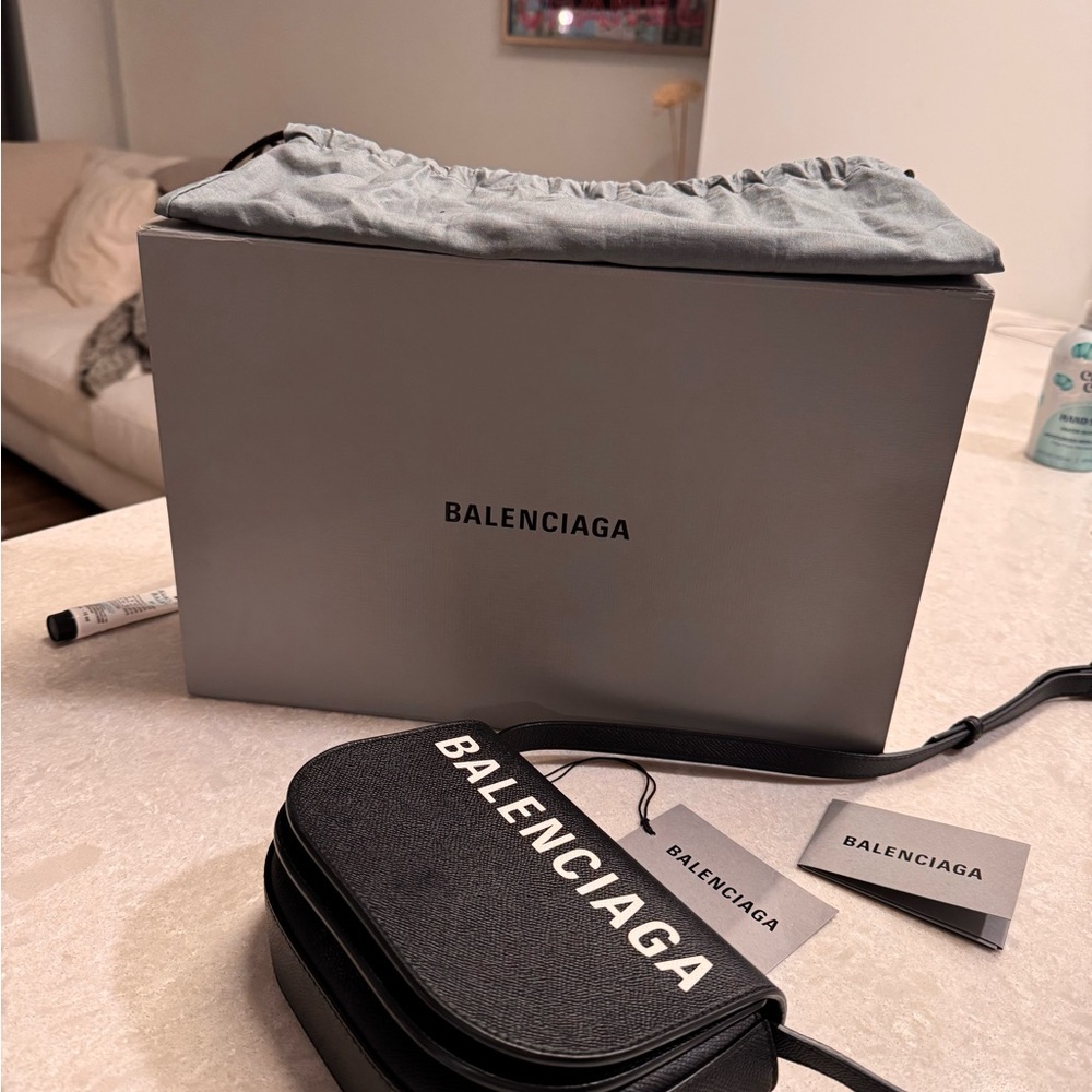 Balenciaga Black Leather Shoulder Bag